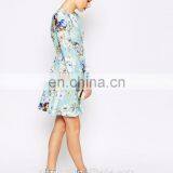Without Dress Sexy Girls Photo Women Floral Printed Patterned Skater Dress thumbnail-5
