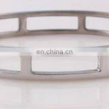 Fashion Women 9mm Width Cuff Bangles Roman Numerals Women Bracelets Hollow Out Stainless Steel Hand Wear Jewelry thumbnail-5