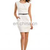 2016 BAIYIMO One Piece Ladies Professional Slim Sleeveless Bodycon Office Dress thumbnail-4