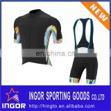 Custom men cycling clothing set / cycling jersey and bib shorts set
