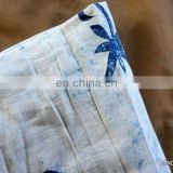 2.5 Yards Hand Block print Indigo Dabu fabric Soft Cotton Indian Fabric Blue