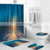 Decorative Flower Bath Shower Curtain Set, Fancy African American Women Bathroom Shower Curtain With Hooks thumbnail-4