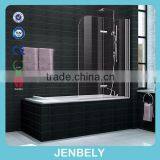 Jenbely 6mm Bathtub Two Glasses 180 Pivot Shower Screen thumbnail-1