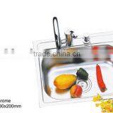 Single Bowl Strong Stainless Steel Unique Kitchen Sinks Chrome Finish Very Durable Factory Price Superior Kitchen Sink thumbnail-1