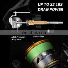 Новая спиннинговая рыболовная катушка 10+1BB 2000-6000 с углеродно-волоконной тормозной системой и сверхлегким шпулем из алюминия, обработанным на ЧПУ thumbnail-4