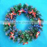 2015 Led Fiber Optic Christmas Wreath With Bowknot thumbnail-1