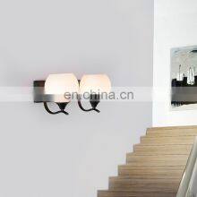 High Quality European Art Deco Reading Bedroom Loft E27 Glass Ball Black Luxury Bedside Led Modern Nordic Wall Lamp thumbnail-2