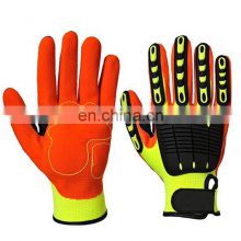 Hi Quality Anti cut tpr patched impact gloves oilfield impact protective gloves