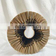 New Woven Seagrass Wall Decor Straw Rustic Pattern Woven Art Decor Placemat Wholesale thumbnail-5