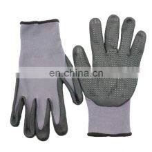 Men Black Knit Nylon Palm Fit PU Coated Gloves En388 Knitting Mechanical Protective Safety Work Gloves thumbnail-3