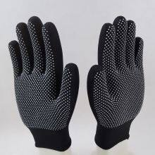 Black Polyester Thread Knitted PVC Dot Palm Coated Anti-slip Safety Work Gloves thumbnail-4