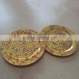 silver paper mosaic plates