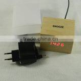 LED Digital Wooden Table Snooze Clock With Touch Function for Snooze thumbnail-5