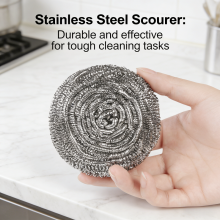 Durable Wire Ball Kitchen Cleaner Stainless Steel Scourer thumbnail-1