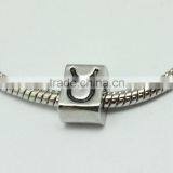 Wholesale Zinc Alloy Archaized Pdora Square Shape Anti-silver Slide Beads thumbnail-2