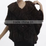 QD2101 Clothing Online New Products 2014 Knitted Mink Fur Shawl Alibaba Express