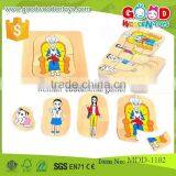 New Style Grandma & Grandpa 5 Layer Puzzle OEM Educational Wooden Kids Toys Puzzles MDD-1102 thumbnail-1