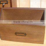 Shabby Chic Wood Sundries Trapezoid Rack With Metal Deco