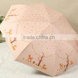 3 Folding Cheap UV Black Metal Frame Check Silver Umbrella thumbnail-4