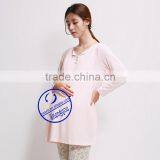 Custom Made 100% Pima Cotton High Quality Long Sleeve Nursing Wears thumbnail-4