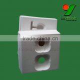 100% Biodegradable Sugarcane Molded Paper Pulp Tray. Composable Earphone and Headphone Packaging Trays