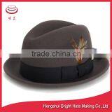 Wool Felt Fedora Hat Short Brim Stingy Felt Hat Waterproof&crushable thumbnail-3