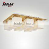 Modern Manual Wood Chandelier Ceiling Light Pedant Lamps Fixtures Glass Lamp Shades