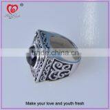 2015 Custom White Gold Plated Stainless Steel Mens Ring Jewelry Mens Ring of Steel thumbnail-1