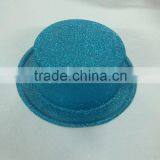 Promotional Glitter Bling Plain Blue Black Party Top Hat thumbnail-2
