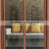 durable wooden frame glass carving for kitchen partition office partition