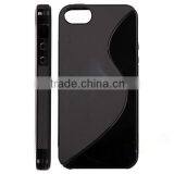 For Iphone 5 Black S-line Gel Silicon Case Rubber Skin Tpu Cover thumbnail-1