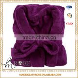 Wholesale stock fashion high quality shawl fleece bathrobe