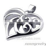 Polish Finish Heart Shape Stainless Steel Medical Pendant