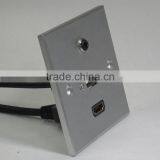 Metal Multimedia Wall Oulet Connector With RCA VGA HDMI NET AV USB thumbnail-2