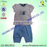 Short Sleeve Two-piece Beautiful Gril Baby Summer Sets thumbnail-1