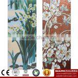 IMARK Traditional Chinese Painting Daffodil Flower Pattern Mosaic Mural/Glass Mosaic Mural Mosaic Art for House Wall Decoration