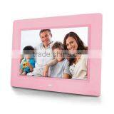 800x 480 digital photo frame with 7inch china sex video with shine piano ABS frame