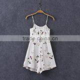 L043 Romper Women Playsuit 2016 Sexy Floral Printed Strap Playsuit thumbnail-2