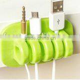 4-Port Desktop USB Cable Management Manager / Winder Clips Holder / Wire Cord Organizer thumbnail-5