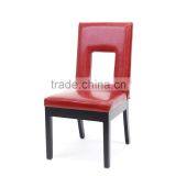 New Design Faux Office Work Oak High Back Wooden Chair With Leather Red Bar Seat thumbnail-2