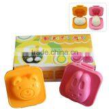 Food Grade Plastic 2pcs per Set Lovely Cat Car Fish Shaped Boiled Rice Egg Sushi Mold thumbnail-2