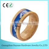 Real Wood Ring, Wood Ring With Camouflage Inlay thumbnail-1