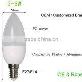 Summer Promotion Ningbo C37 3W 5W 6W LED BULB LIGHTING LED HIGH E27 E14 LED Candle Bulb CE ROHS ERP thumbnail-4
