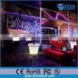 outdoor plastic illuminated rgb color changing solar light up planters