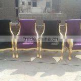 Velvet Baroque Armchair thumbnail-4