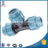 PP Tee Joint Pipe Tube Pipe Fittings With Adapter