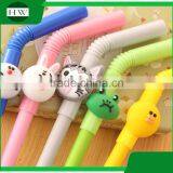 Promotional Wholesale Cheap Funny School Office Stationery Mini Plastic Straw Roller Ball Point Pen thumbnail-5