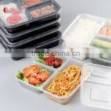 3-compartment Bento Lunch Box Plastic Containers, Reusable, Dishwashable, Microwavable Food Containers With Lids, OEM Packaging thumbnail-2