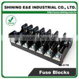 FS-017B 600V 10 Amp 7 Way Midget Type Din Rail Glass Fuse Base thumbnail-4