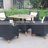 Современный наружныйrattan обеденный набор из плетеной виноградной лозы thumbnail-4